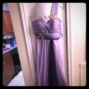 Purple prom gown